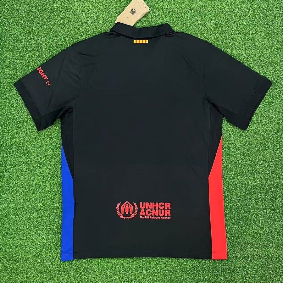 2425 Barcelona Away Black Red Soccer Jersey