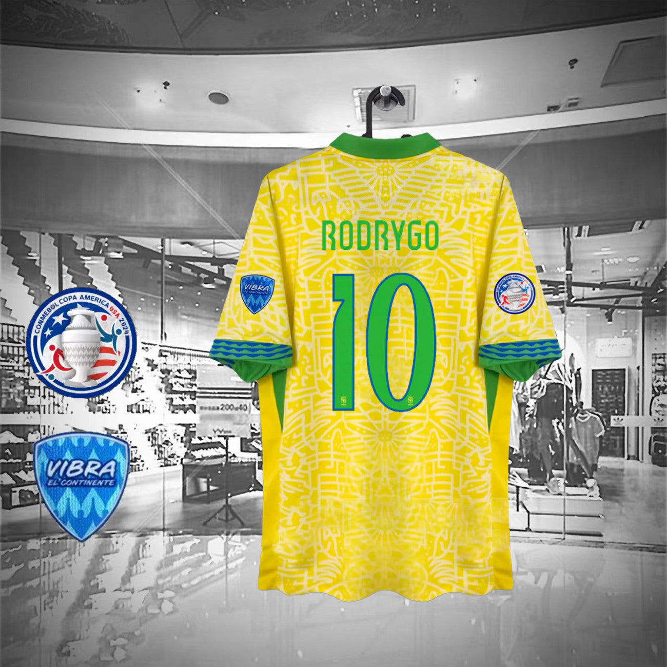 2024 Brazil jersey Neymar Vinicius jersey Players version short-sleeved national team jersey football jersey number