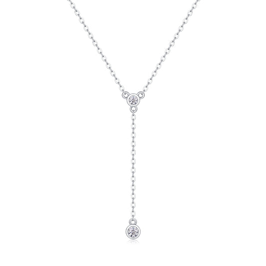 Tassel - A Fashionable And Luxurious Diamond Jewelry Pendant Set With Moissanite S925 Sterling Silver And Platinum Plating
