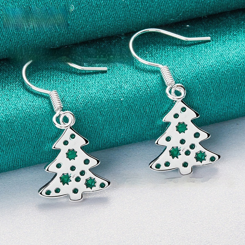 Christmas Tree Hollow-out Earrings For Women