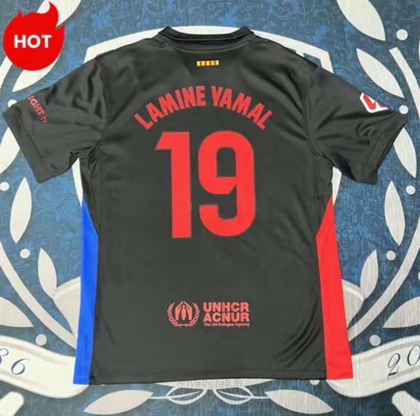 2425 Black Away Yamal 19 Short Sleeve Soccer Jersey