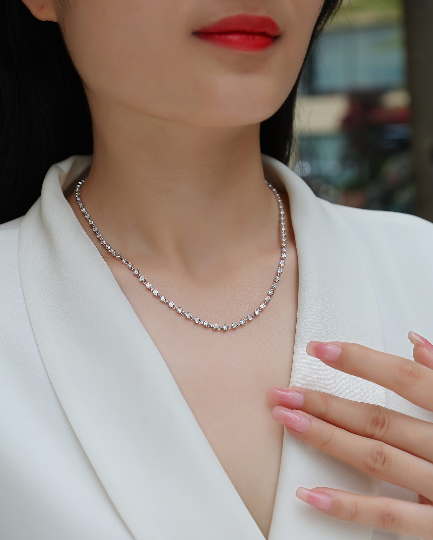 Heart-to-heart - A Fashionable And Luxurious Diamond Jewelry Pendant Set With Moissanite S925 Sterling Silver And Platinum Plating