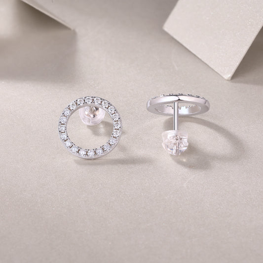 Explore Diamond Set Moissanite Silver Earrings Luxury Fashion Diamond Earring Stud Earrings