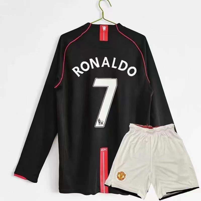 soccer jersey retro 2007-2008 fan version best quality man black long