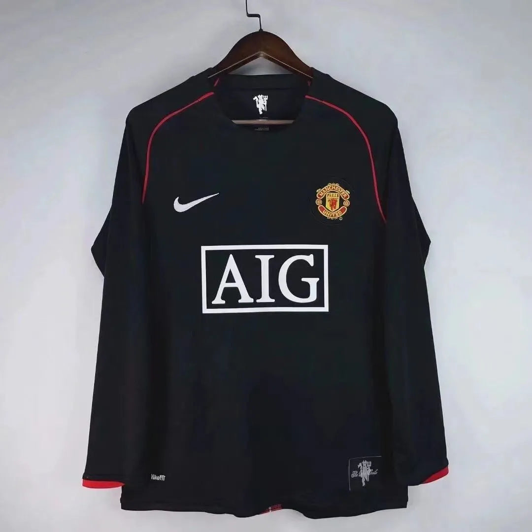soccer jersey retro 2007-2008 fan version best quality man black long