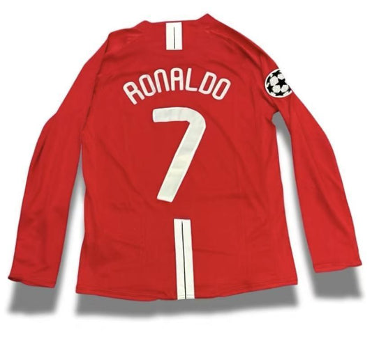 Soccer JerseyRetro2008Fan VersionBest QualityManRedLongSleeveR7