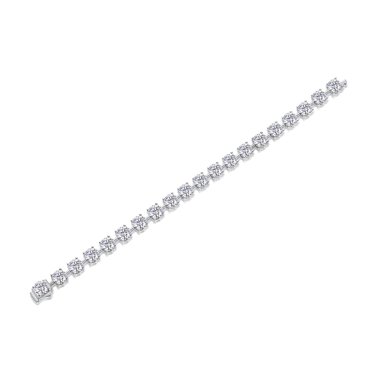 About Time Luxury Fashion Mossan Diamond S925 Silver Bracelet Comparable To Natural Diamonds