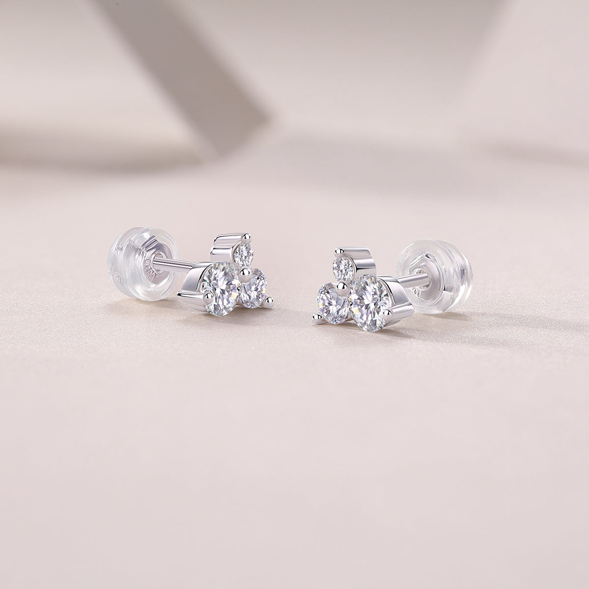Wave Diamond Set Moissanite Silver Earrings Luxury Fashion Diamond Earrings Stud Earrings
