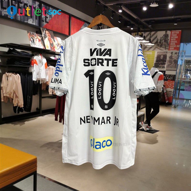 2526 Home No.10 Neymar Short Sleeve Vintage Soccer jersey