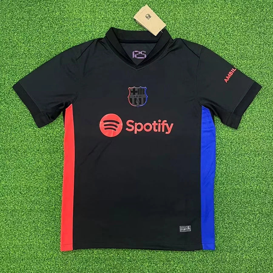 2425 Barcelona Away Black Red Soccer Jersey