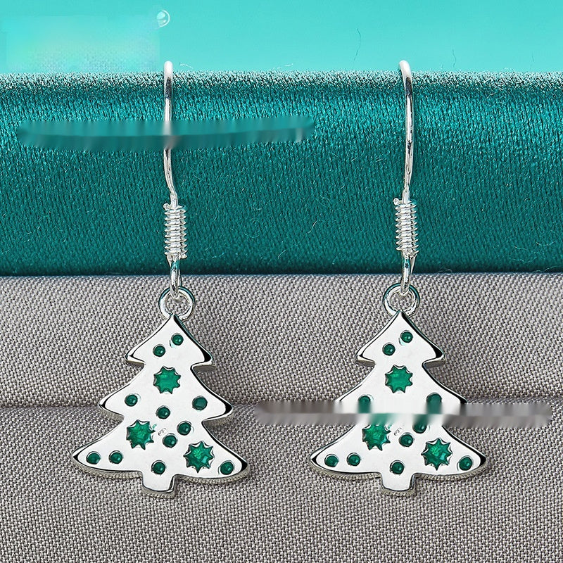 Christmas Tree Hollow-out Earrings For Women