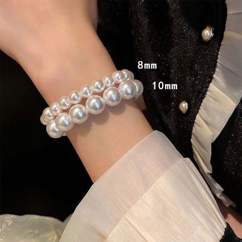 Pearl Bracelet White Freshwater Pearl Bracelet Large Pearl Bracelet