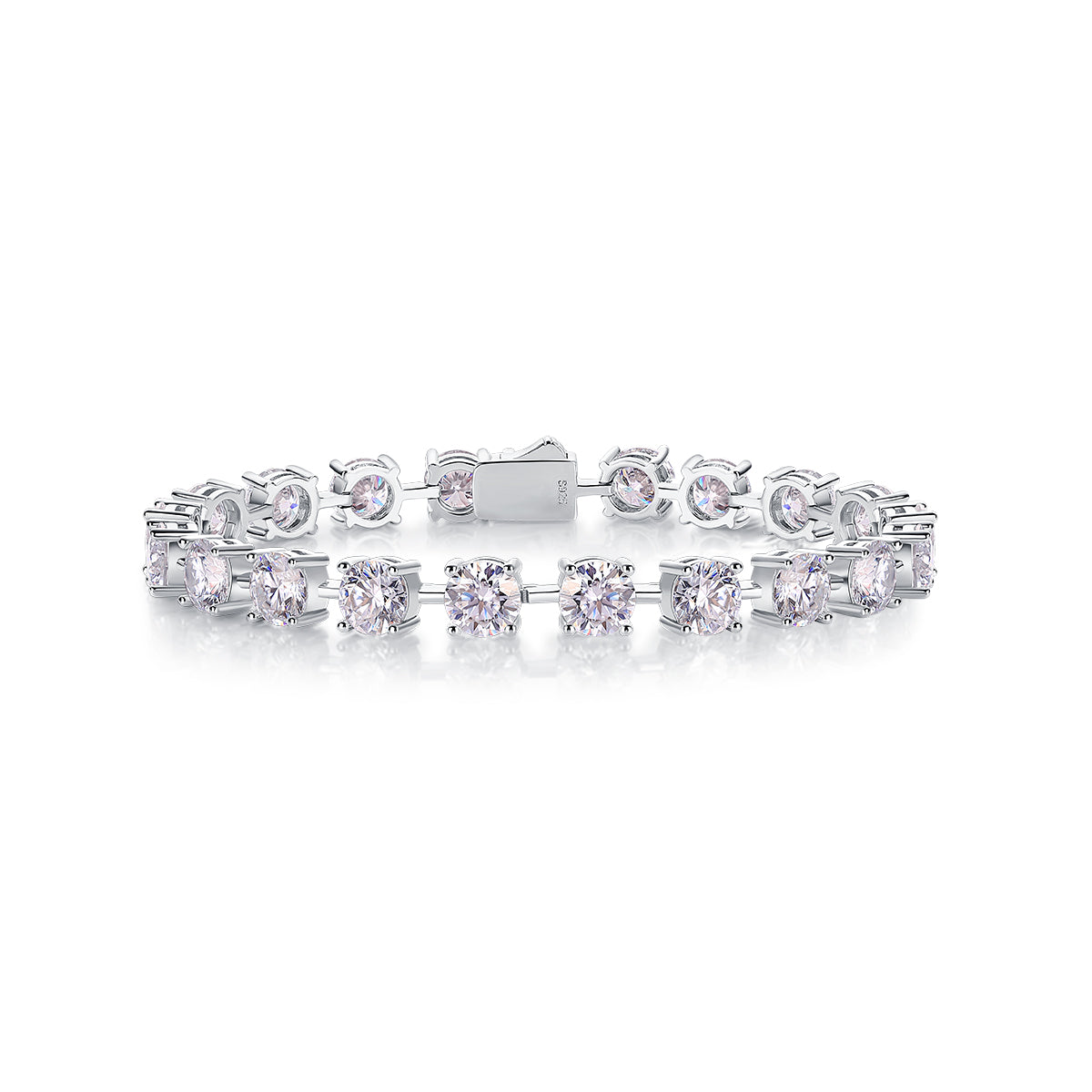 About Time Luxury Fashion Mossan Diamond S925 Silver Bracelet Comparable To Natural Diamonds