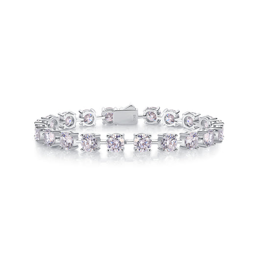About Time Luxury Fashion Mossan Diamond S925 Silver Bracelet Comparable To Natural Diamonds