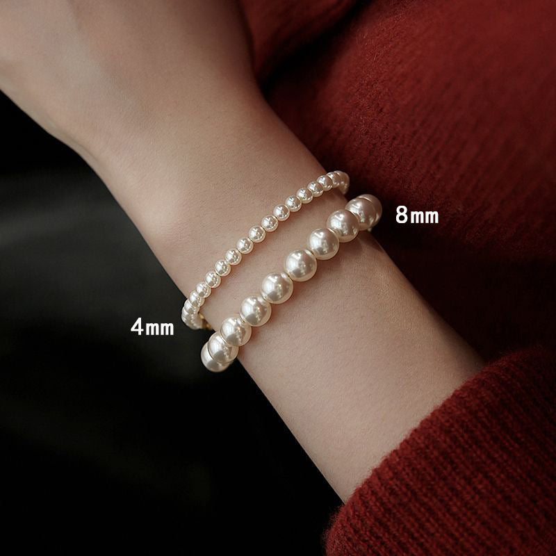 Pearl Bracelet White Freshwater Pearl Bracelet Large Pearl Bracelet