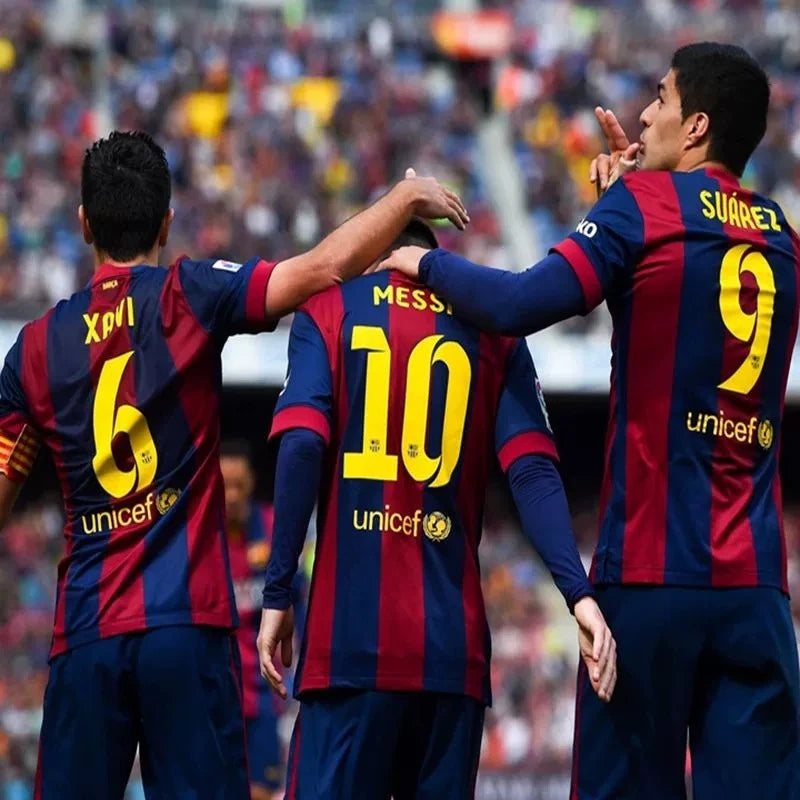 1415 Barca home shirt Champions League retro Barcelona Suarez Neymar Messi football suit custom