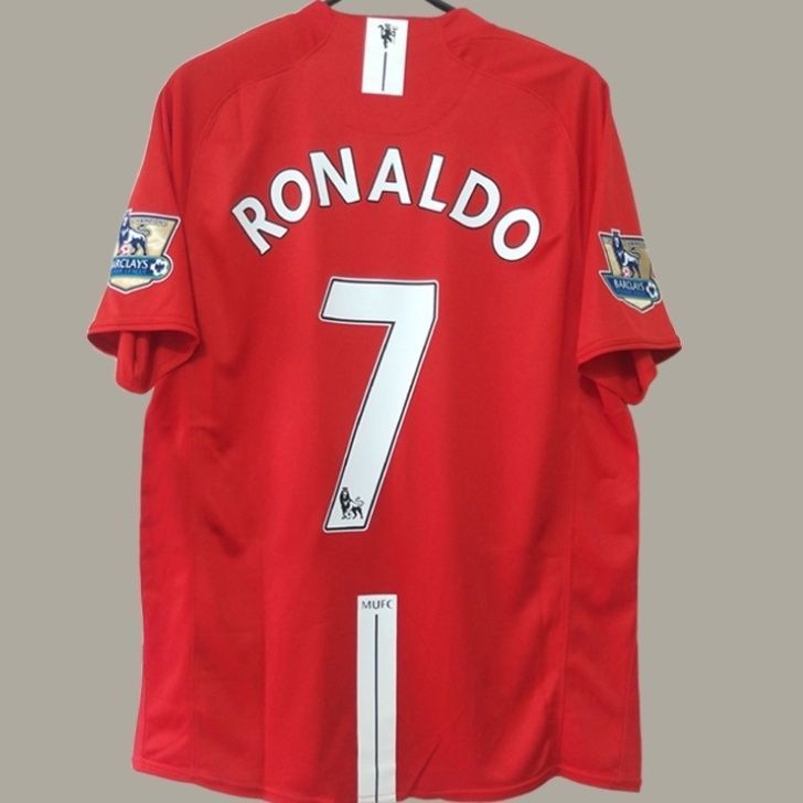 Soccer JerseyRetro2008Fan VersionBest QualityManRedLongSleeveR7