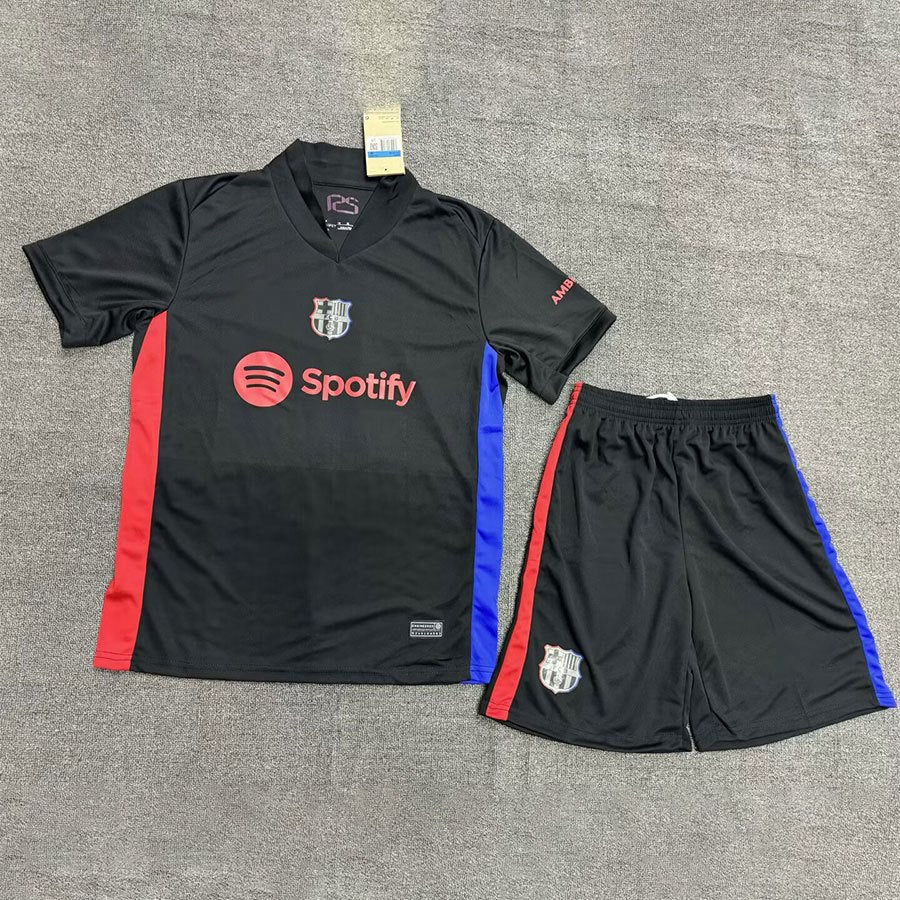 2425 Barcelona Away Black Red Soccer Jersey