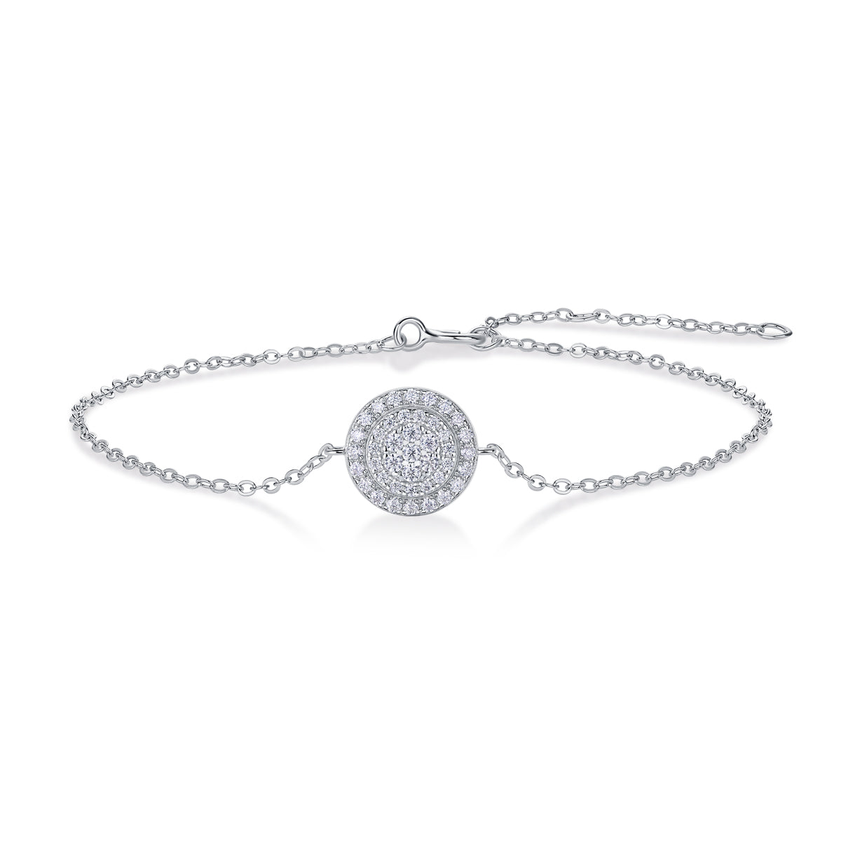 Luxury Fashion Mossan Diamond S925 Silver Bracelet