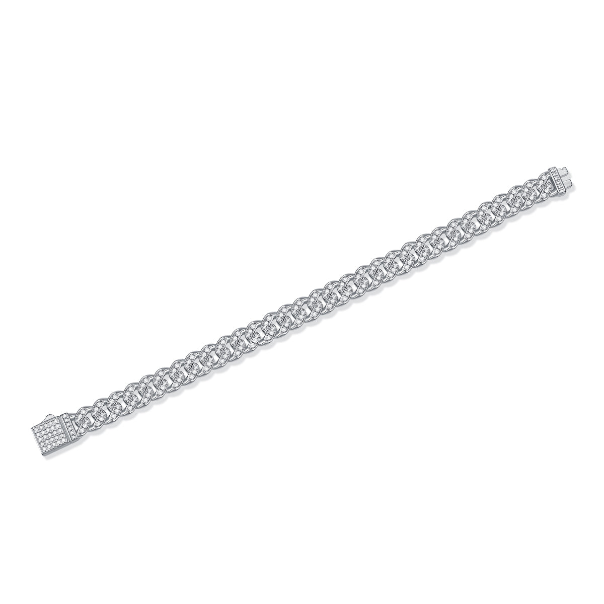 The Light Of Faith Luxury Fashion Mossan Diamond S925 Silver Bracelet