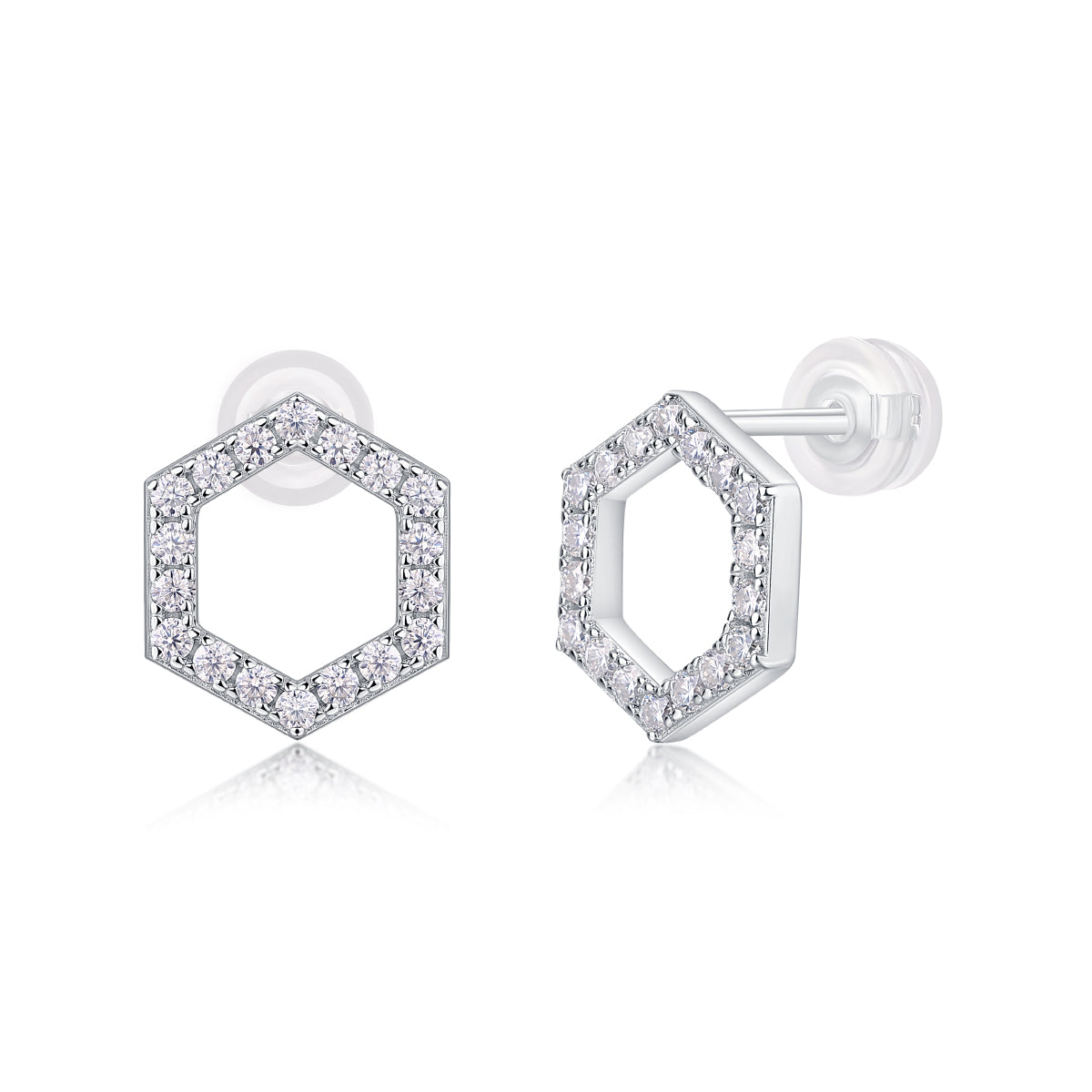 Empowering The Future - Fashionable, Trendy And Affordable Jewelry With Moissanite S925 Sterling Silver And Platinum-plated Stud Earrings