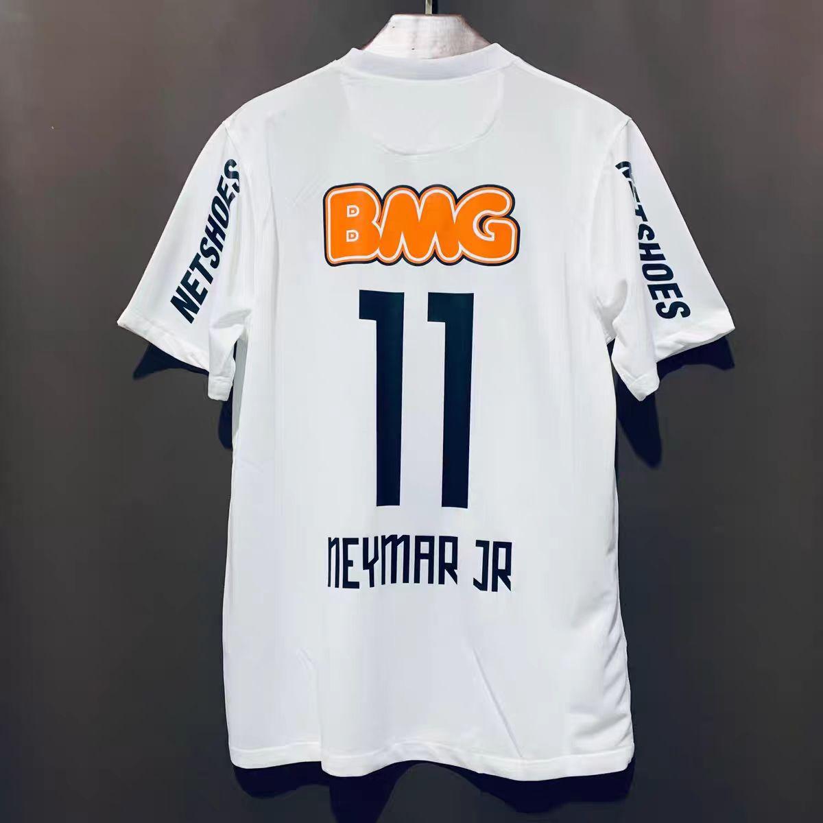 Soccer Jersey/Fans Version/Home kit/Neymar #11/White/Short Sleeves/ Santos