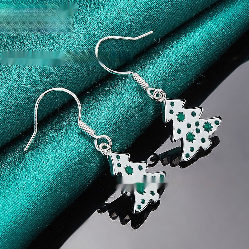 Christmas Tree Hollow-out Earrings For Women