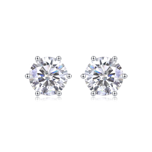 Years Quiet Good Luxury Fashion Diamond Earrings Stud Mosan Diamond Silver Jewelry