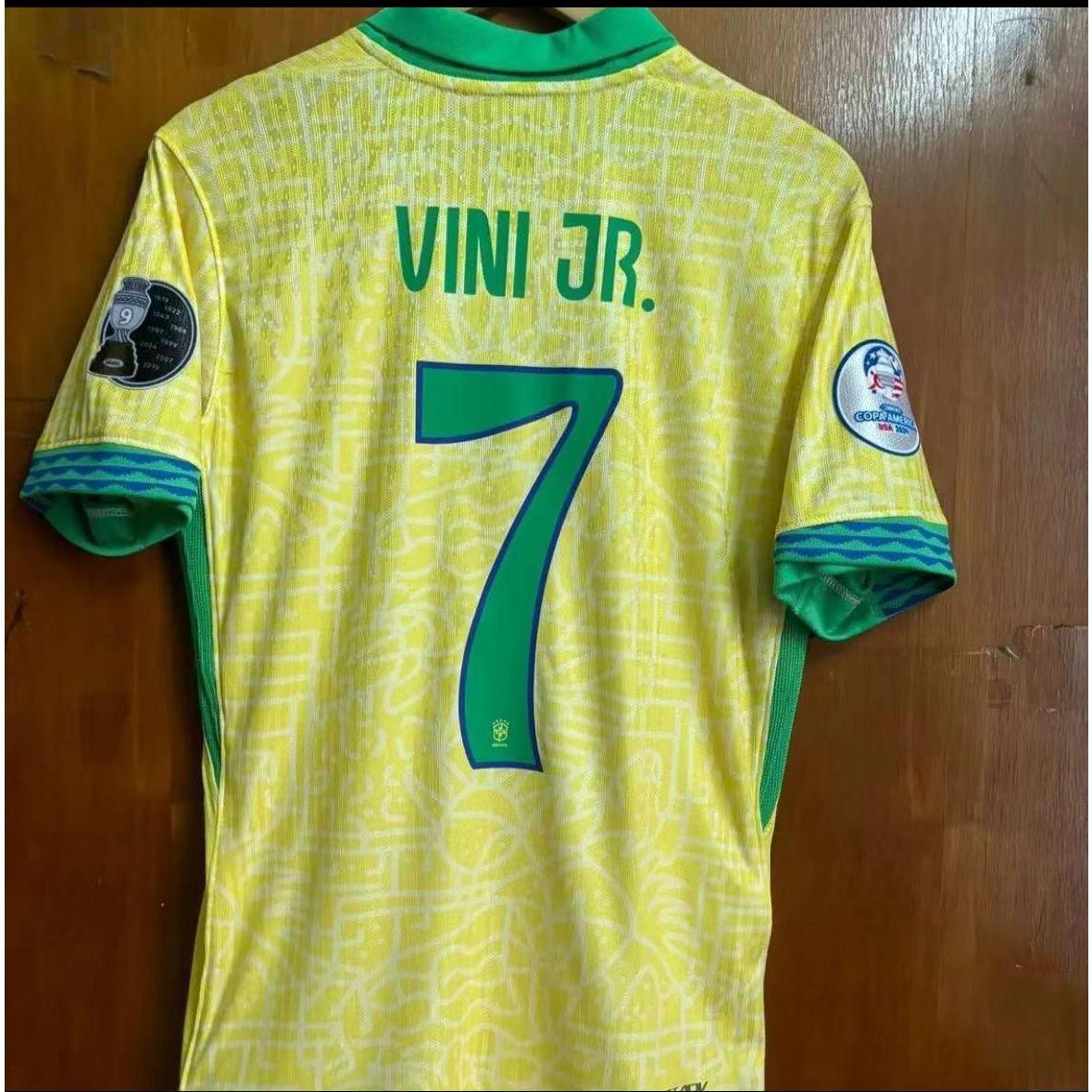 2024 Brazil jersey Neymar Vinicius jersey Players version short-sleeved national team jersey football jersey number