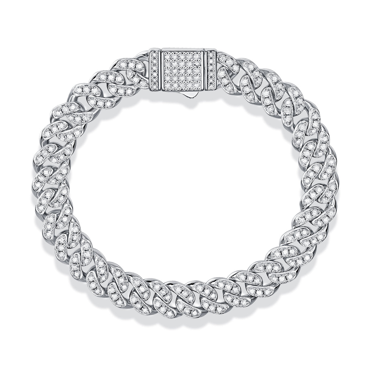 The Light Of Faith Luxury Fashion Mossan Diamond S925 Silver Bracelet
