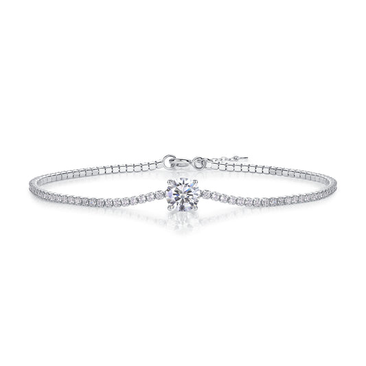 Dawn Luxury Fashion Mossan Diamond S925 Silver Bracelet
