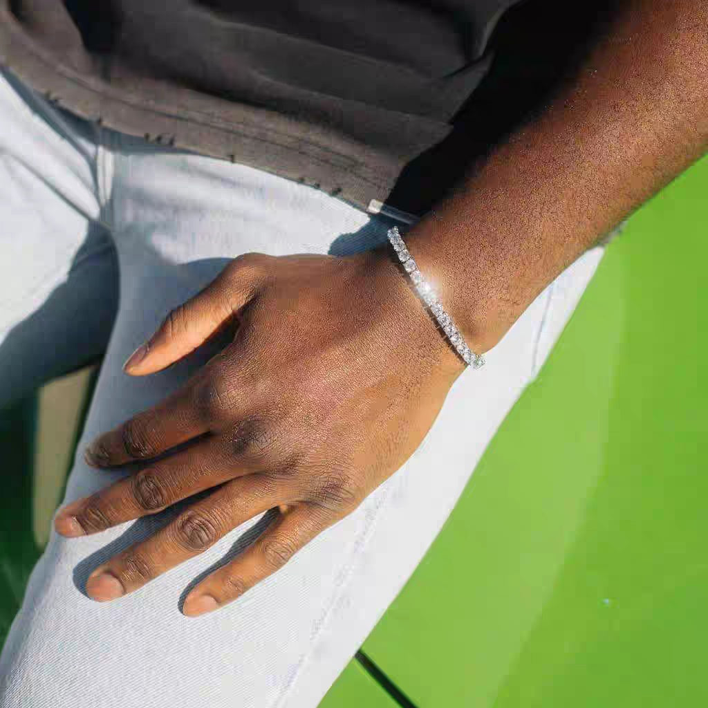 Sleek Luxury Sparkling Zircon Bracelet,Detachable Extender Chain,Unisex For Daily Wear, Christmas Outfits And Beach Occasions